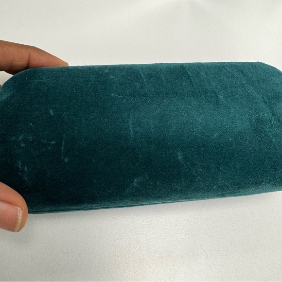 GUCCI Teal Velvet Glasses Case